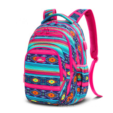 Full color printing women backpack USB port laptop backpack
